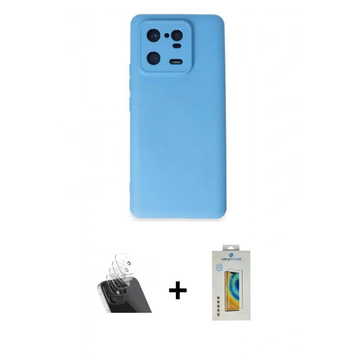 MARSİLYAN™- Mi 13 Pro Kılıf Ahenk Serisi - Şeffaf Polymer Nano Ekran Koruyucu + Kamera Lens Koruma Cam - SF