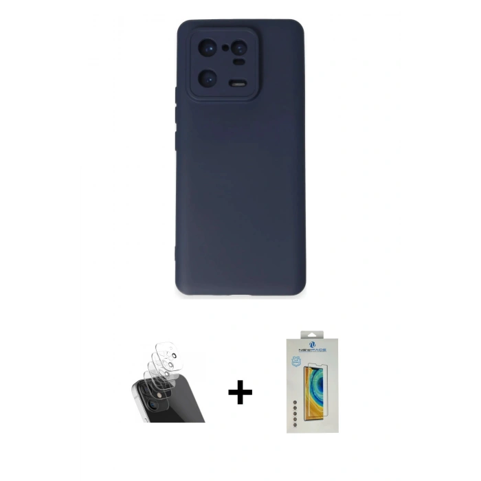 MARSİLYAN™- Mi 13 Pro Kılıf Ahenk Serisi - Şeffaf Polymer Nano Ekran Koruyucu + Kamera Lens Koruma Cam - SF