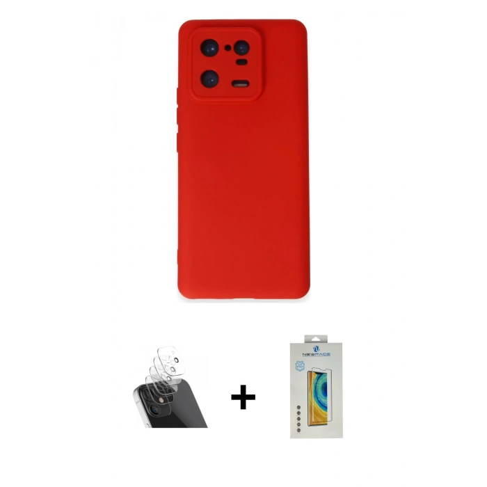 MARSİLYAN™- Mi 13 Pro Kılıf Ahenk Serisi - Şeffaf Polymer Nano Ekran Koruyucu + Kamera Lens Koruma Cam - SF