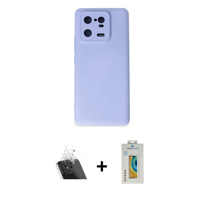 MARSİLYAN™- Mi 13 Pro Kılıf Ahenk Serisi - Şeffaf Polymer Nano Ekran Koruyucu + Kamera Lens Koruma Cam - SF
