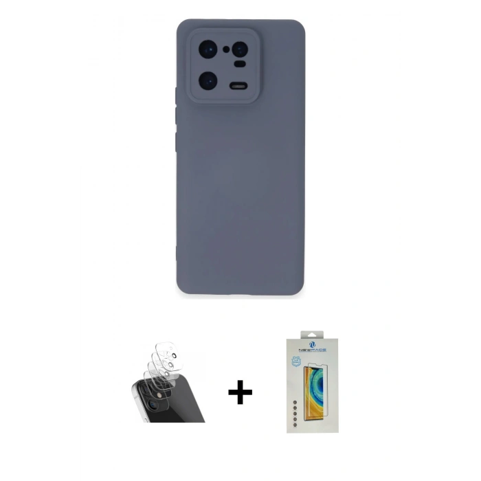 MARSİLYAN™- Mi 13 Pro Kılıf Ahenk Serisi - Şeffaf Polymer Nano Ekran Koruyucu + Kamera Lens Koruma Cam - SF