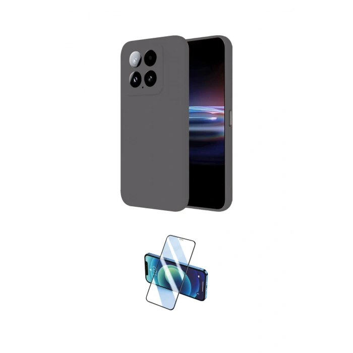 MARSİLYAN™- Mi 14T Pro Kılıf Ahenk Serisi - Siyah 3D Antistatik Seramik Nano Ekran Koruyucu