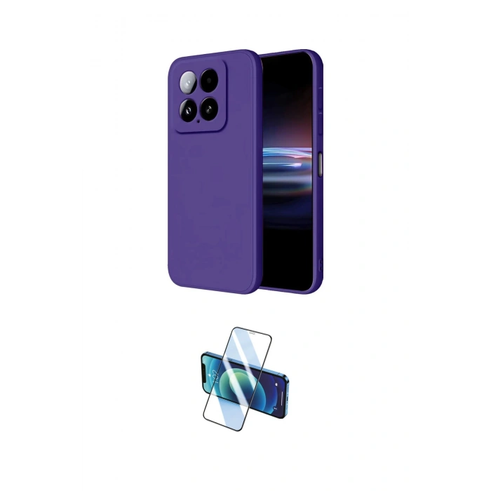 MARSİLYAN™- Mi 14T Pro Kılıf Ahenk Serisi - Siyah 3D Antistatik Seramik Nano Ekran Koruyucu