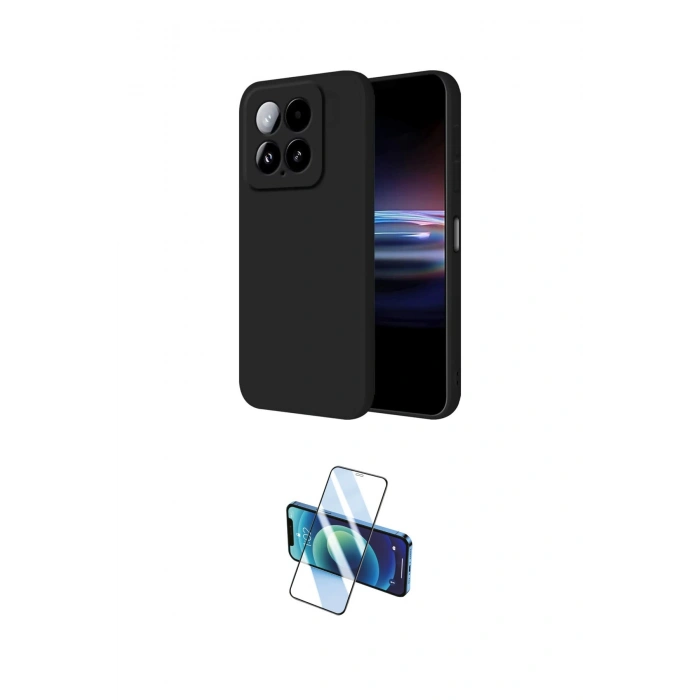 MARSİLYAN™- Mi 14T Pro Kılıf Ahenk Serisi - Siyah 3D Antistatik Seramik Nano Ekran Koruyucu