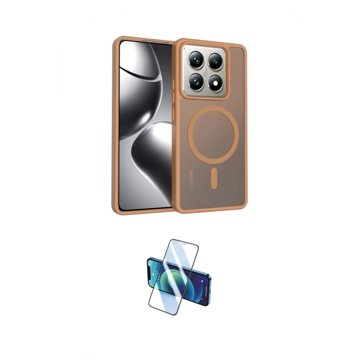 MARSİLYAN™- Mi 14T Pro Kılıf Siluet Minimal Prime - Siyah 3D Antistatik Seramik Nano Ekran Koruyucu