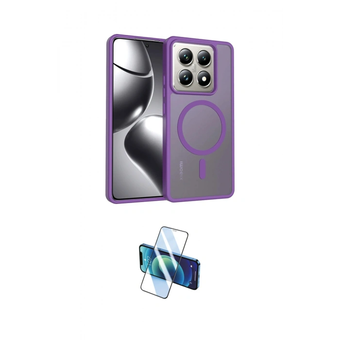 MARSİLYAN™- Mi 14T Pro Kılıf Siluet Minimal Prime - Siyah 3D Antistatik Seramik Nano Ekran Koruyucu