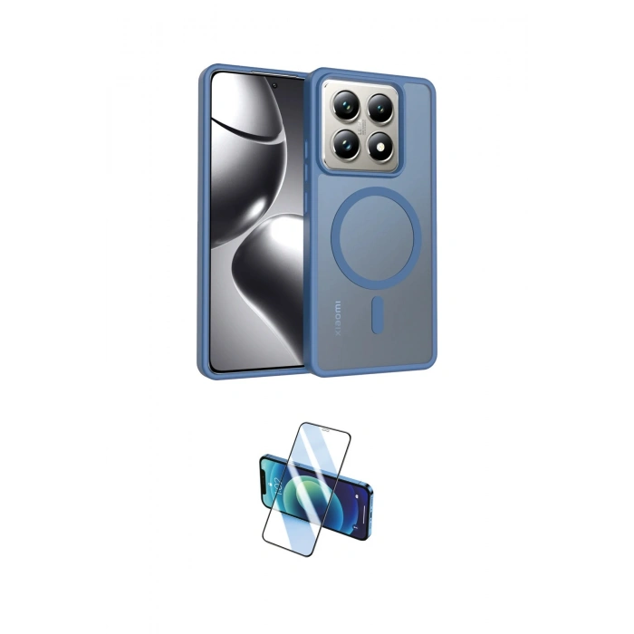 MARSİLYAN™- Mi 14T Pro Kılıf Siluet Minimal Prime - Siyah 3D Antistatik Seramik Nano Ekran Koruyucu
