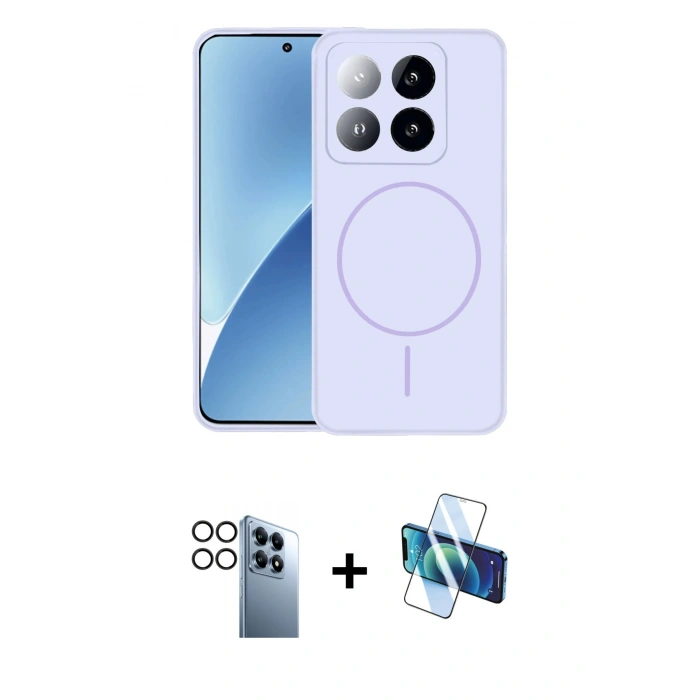 MARSİLYAN™- Mi 14T Pro Kılıf Yankı Form Serisi - Siyah 3D Antistatik Seramik Nano Ekran Koruyucu + PVD Metal Kamera Lens - SH