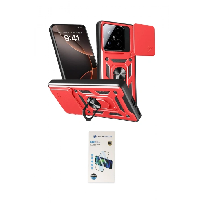 MARSİLYAN™- Mi 15T Kılıf Ahenk Klasik - Siyah 3D Antistatik Cam Ekran Koruyucu
