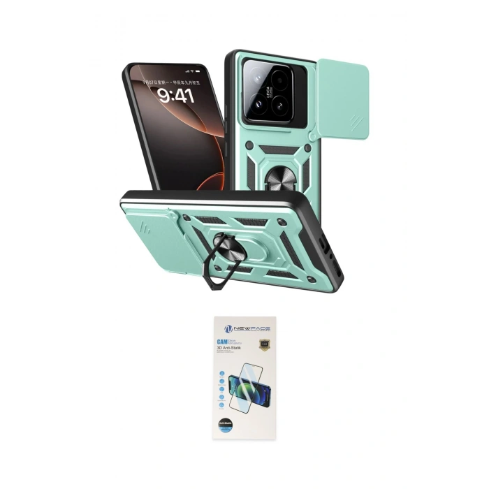 MARSİLYAN™- Mi 15T Kılıf Ahenk Klasik - Siyah 3D Antistatik Cam Ekran Koruyucu
