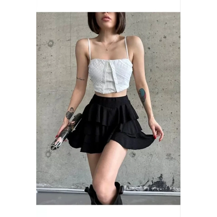 MARSiLYAN- Mykonos Basic Etek - Siyah