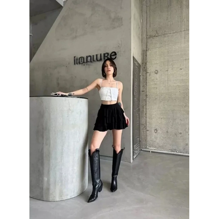 MARSiLYAN- Mykonos Basic Etek - Siyah