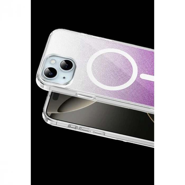 MARSİLYAN™- Onegif Apple İphone 14 Sora Simli Magsafe Kapak - Mor