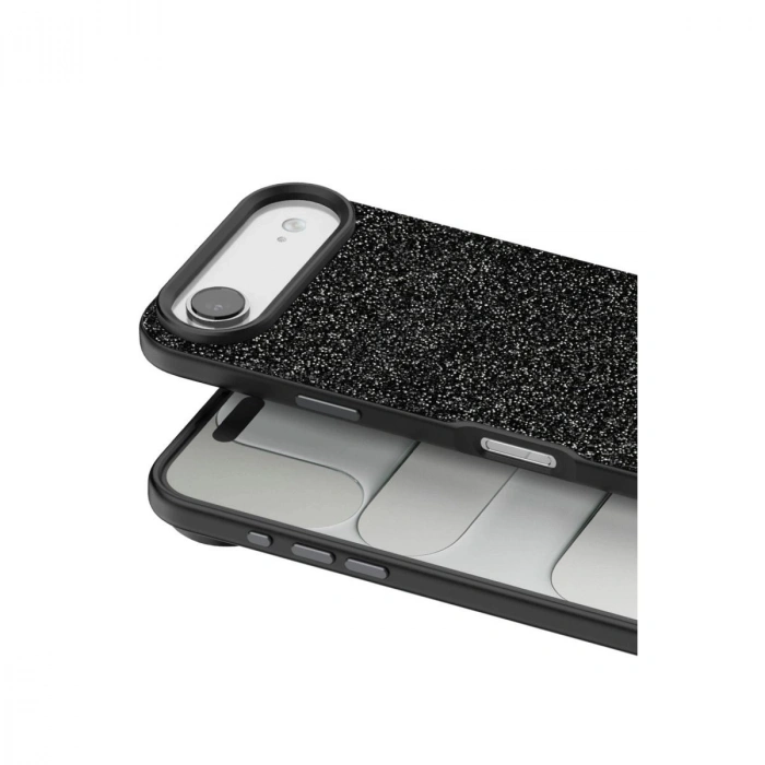 MARSİLYAN™- Onegif Apple İphone 17 Air Bright Simli Kapak - Siyah
