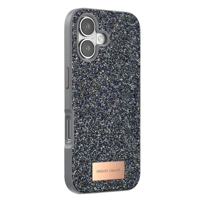 MARSİLYAN™- Onegif Apple İphone 17 Bright Simli Kapak - Gümüş