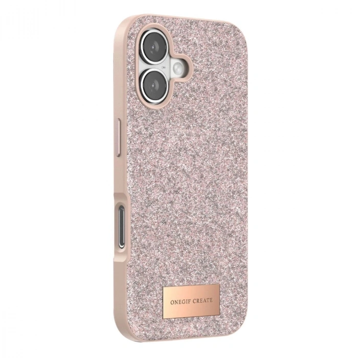 MARSİLYAN™- Onegif Apple İphone 17 Bright Simli Kapak - Pembe