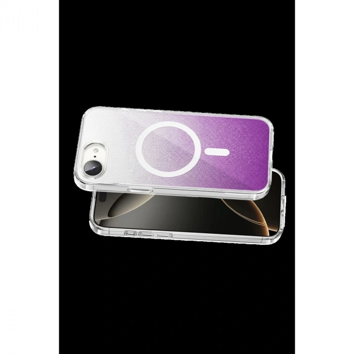 MARSİLYAN™- Onegif Apple İphone 17e Sora Simli Magsafe Kapak - Mor