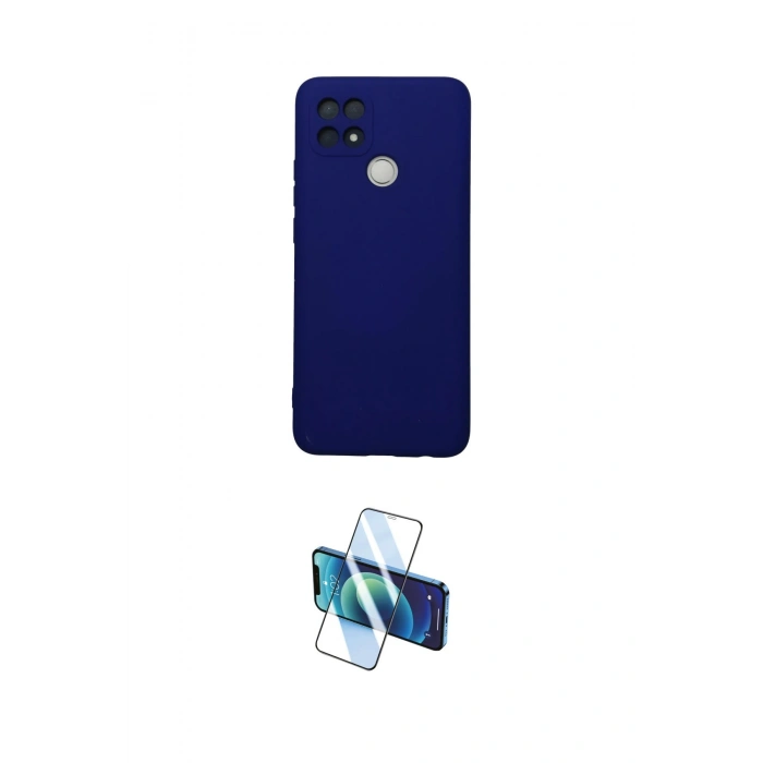 MARSİLYAN™- Oppo A15 Kılıf Ahenk Serisi - Siyah 3D Antistatik Seramik Nano Ekran Koruyucu