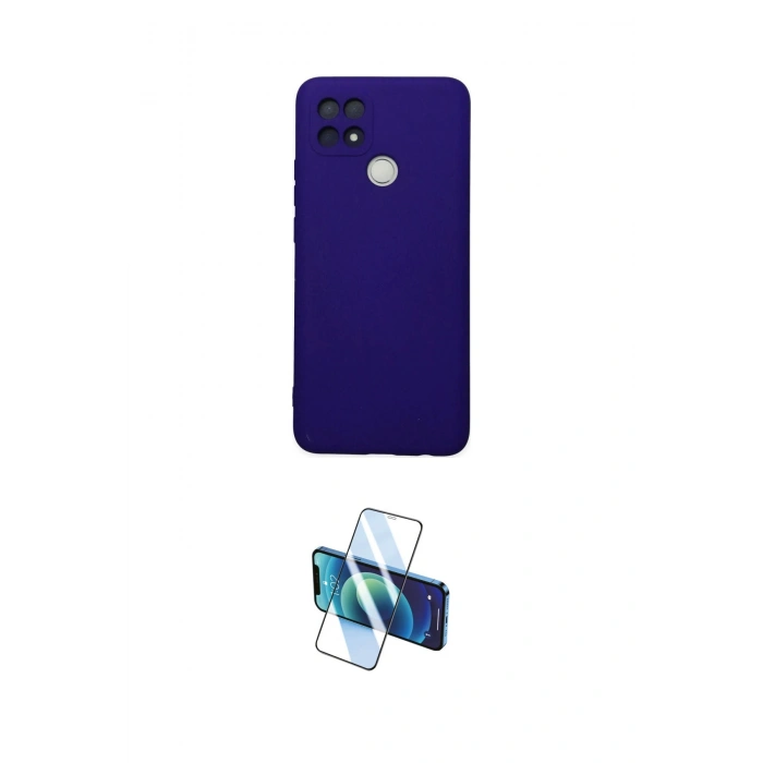 MARSİLYAN™- Oppo A15 Kılıf Ahenk Serisi - Siyah 3D Antistatik Seramik Nano Ekran Koruyucu