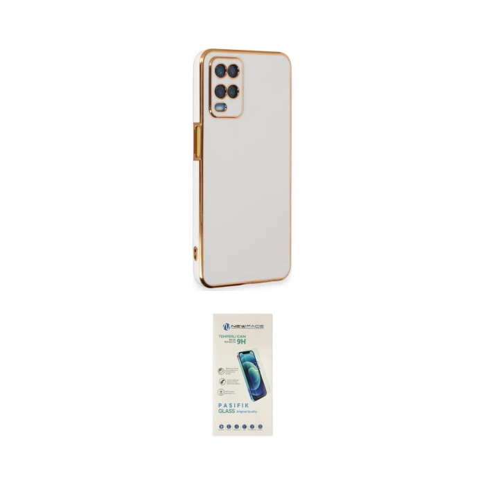 MARSİLYAN™- Oppo A54 4G Kılıf Yankı Serisi - Şeffaf Pasifik Cam Ekran Koruyucu
