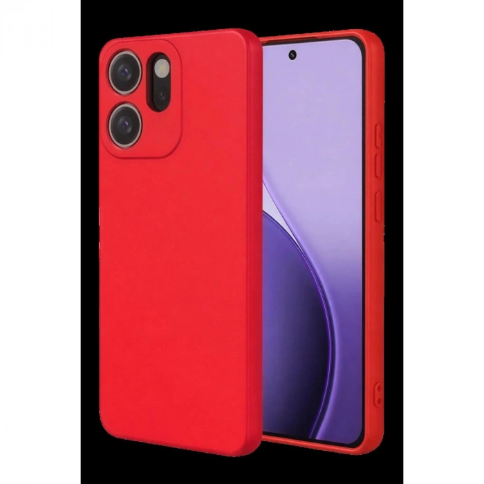 MARSİLYAN™- Oppo Reno 14f First Silikon - Kırmızı