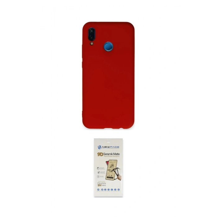 MARSİLYAN™- P20 Lite Kılıf Ahenk Serisi - Siyah Mat Seramik Nano Ekran Koruyucu