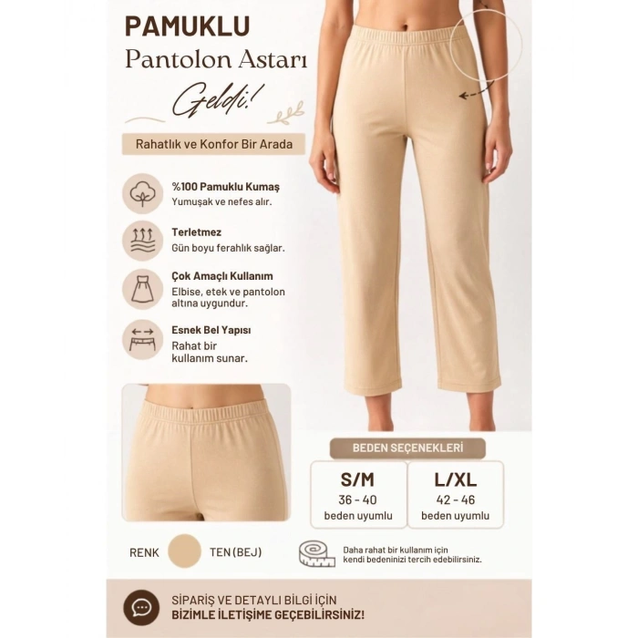 MARSiLYAN- Pamuklu Pantolon Astarı E0001