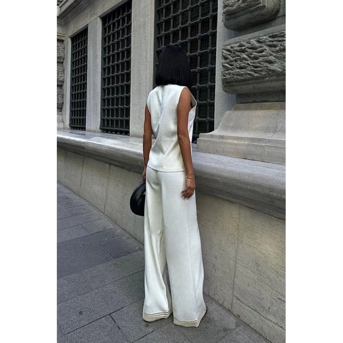 MARSiLYAN- Paulo Gold Düğmeli Yelek Pantolon Takım 9976