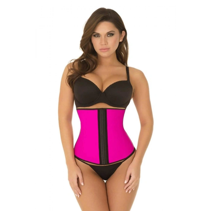 MARSiLYAN-  Pembe MI 9161 Terletici Agraflı Bel Korse