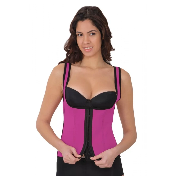 MARSiLYAN- Pembe Mı 9173 Terletici Agraflı Göğsü Açık Atlet Korse