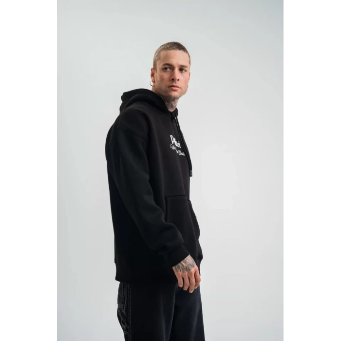 MARSiLYAN- POLIZEI Premium Kalite Kapşonlu Dijital Patchli SweatShirt - Siyah