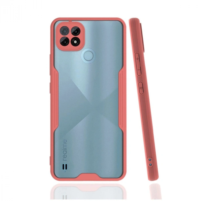 MARSİLYAN™- Realme C21 Kılıf Platin Silikon - Pembe