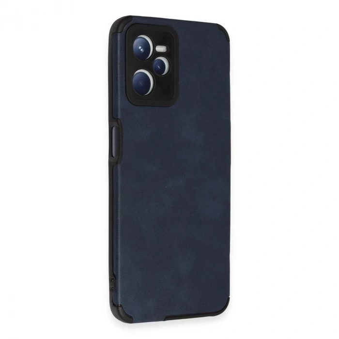 MARSİLYAN™- Realme C35 Kılıf Loop Deri Silikon - Lacivert