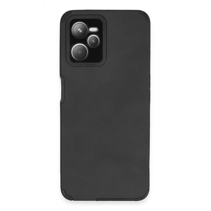 MARSİLYAN™- Realme C35 Kılıf Loop Deri Silikon - Siyah