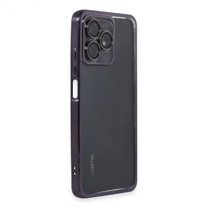 MARSİLYAN™- Realme C53 Kılıf Razer Lensli Silikon - Mor