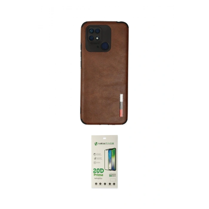 MARSİLYAN™- Redmi 10C Kılıf Doruk Asil Koleksiyonu - Siyah 20D Premium Cam Ekran Koruyucu