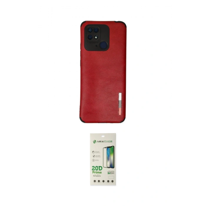 MARSİLYAN™- Redmi 10C Kılıf Doruk Asil Koleksiyonu - Siyah 20D Premium Cam Ekran Koruyucu