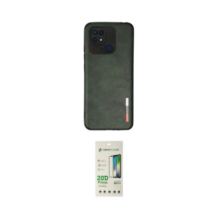 MARSİLYAN™- Redmi 10C Kılıf Doruk Asil Koleksiyonu - Siyah 20D Premium Cam Ekran Koruyucu