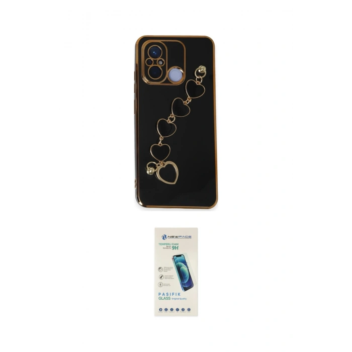 MARSİLYAN™- Redmi 12C Kılıf Nova Işık Prime - Şeffaf Pasifik Cam Ekran Koruyucu