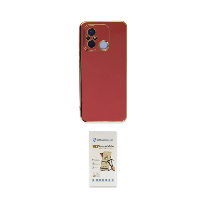 MARSİLYAN™- Redmi 12C Kılıf Yankı Serisi - Siyah Mat Seramik Nano Ekran Koruyucu