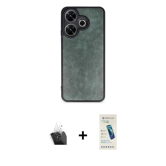 MARSİLYAN™- Redmi 13 4G Kılıf Kıvılcım Işık Serisi - Şeffaf Pasifik Cam Ekran Koruyucu + Şeffaf Kamera Lens Koruma Cam