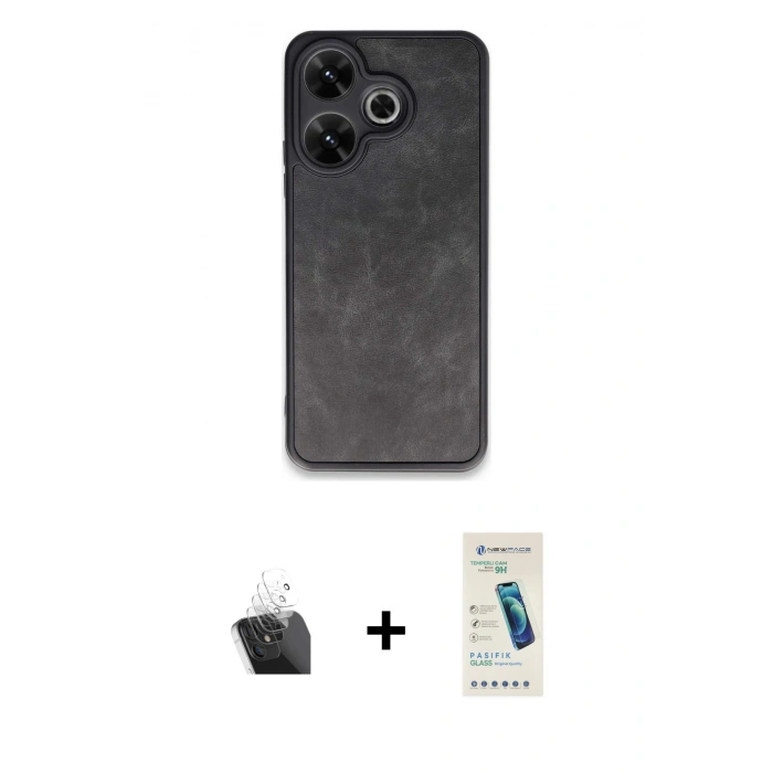 MARSİLYAN™- Redmi 13 4G Kılıf Kıvılcım Işık Serisi - Şeffaf Pasifik Cam Ekran Koruyucu + Şeffaf Kamera Lens Koruma Cam
