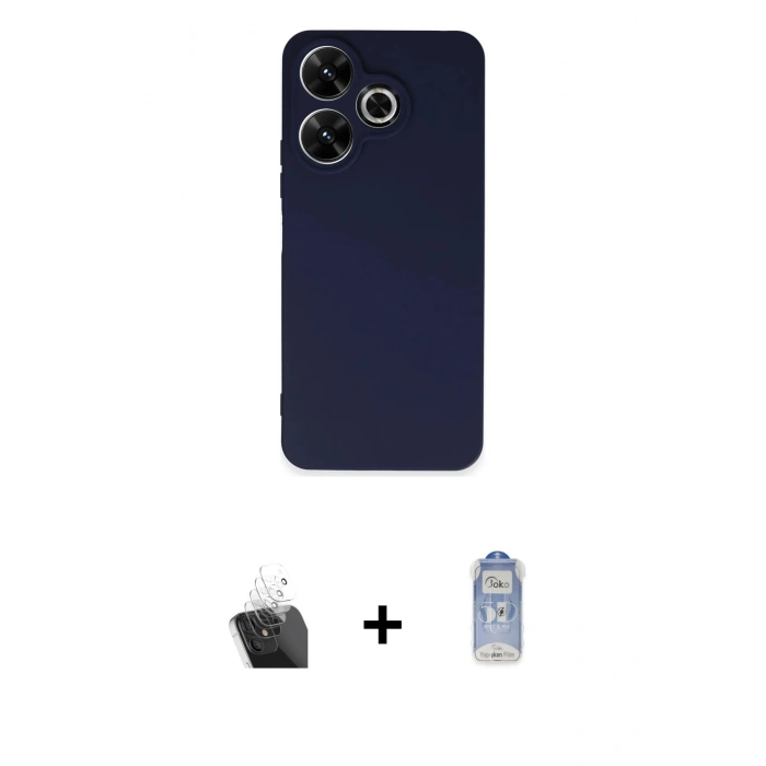 MARSİLYAN™- Redmi 13 4G Kılıf Kozmos Yansıma Özel Seri - Siyah Joko Magic 5D Cam + Kamera Lens Koruma Cam - SF