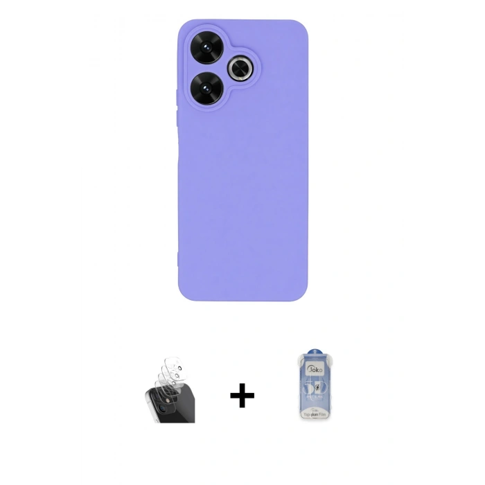 MARSİLYAN™- Redmi 13 4G Kılıf Kozmos Yansıma Özel Seri - Siyah Joko Magic 5D Cam + Kamera Lens Koruma Cam - SF