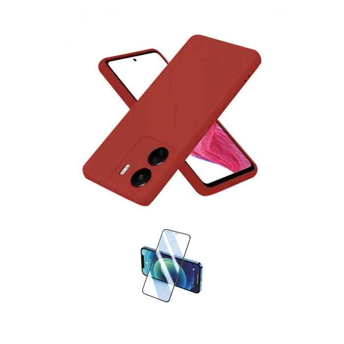 MARSİLYAN™- Redmi 13C Kılıf Kozmos Yansıma Özel Seri - Siyah 3D Antistatik Seramik Nano Ekran Koruyucu
