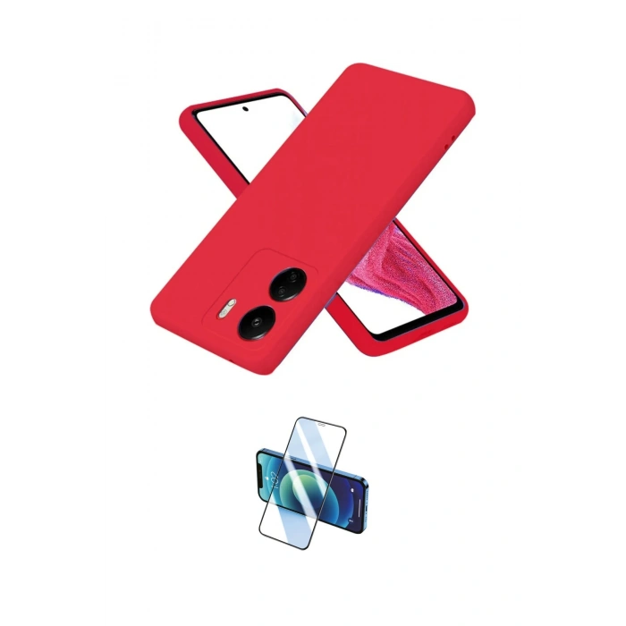 MARSİLYAN™- Redmi 13C Kılıf Kozmos Yansıma Özel Seri - Siyah 3D Antistatik Seramik Nano Ekran Koruyucu