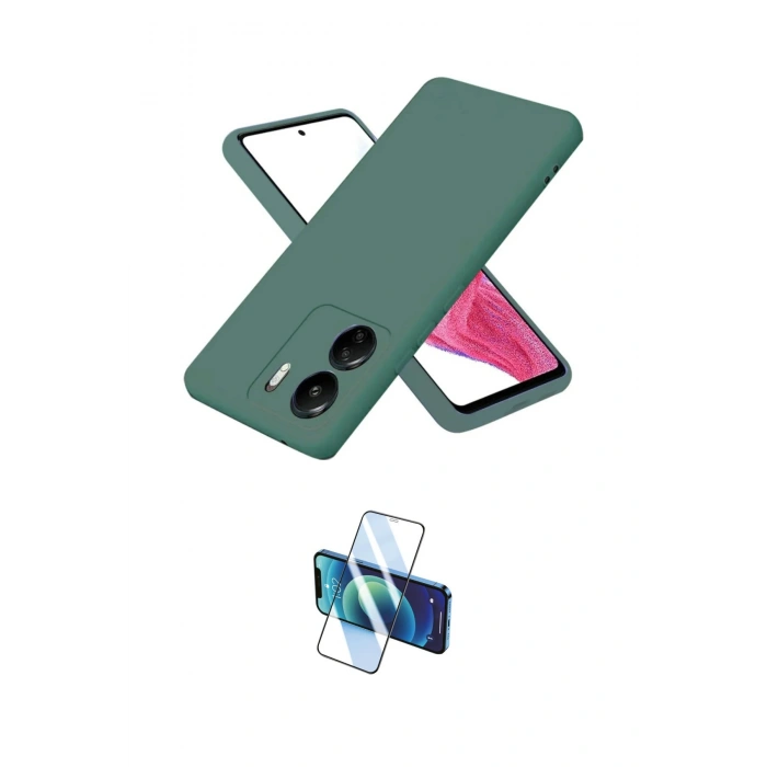 MARSİLYAN™- Redmi 13C Kılıf Kozmos Yansıma Özel Seri - Siyah 3D Antistatik Seramik Nano Ekran Koruyucu
