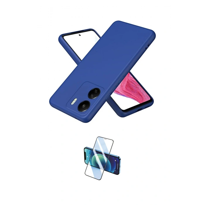 MARSİLYAN™- Redmi 13C Kılıf Kozmos Yansıma Özel Seri - Siyah 3D Antistatik Seramik Nano Ekran Koruyucu