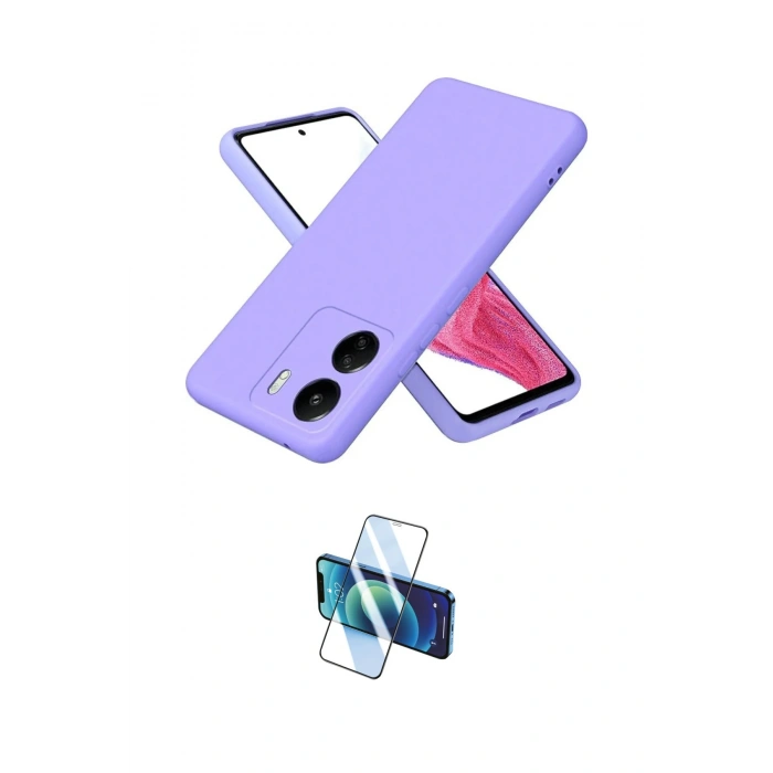 MARSİLYAN™- Redmi 13C Kılıf Kozmos Yansıma Özel Seri - Siyah 3D Antistatik Seramik Nano Ekran Koruyucu