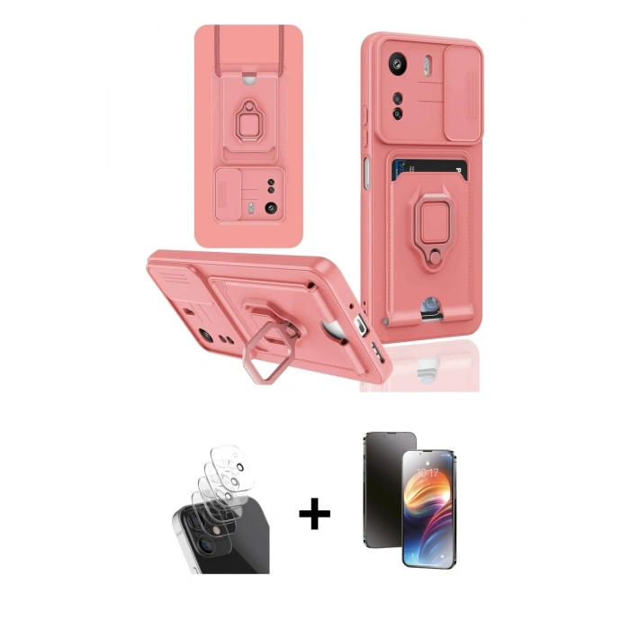 MARSİLYAN™- Redmi 13C Kılıf Vadi Form Prime - Siyah 3D Antistatik Mat Seramik Nano Ekran Koruyucu + Kamera Lens Koruma Cam - SF